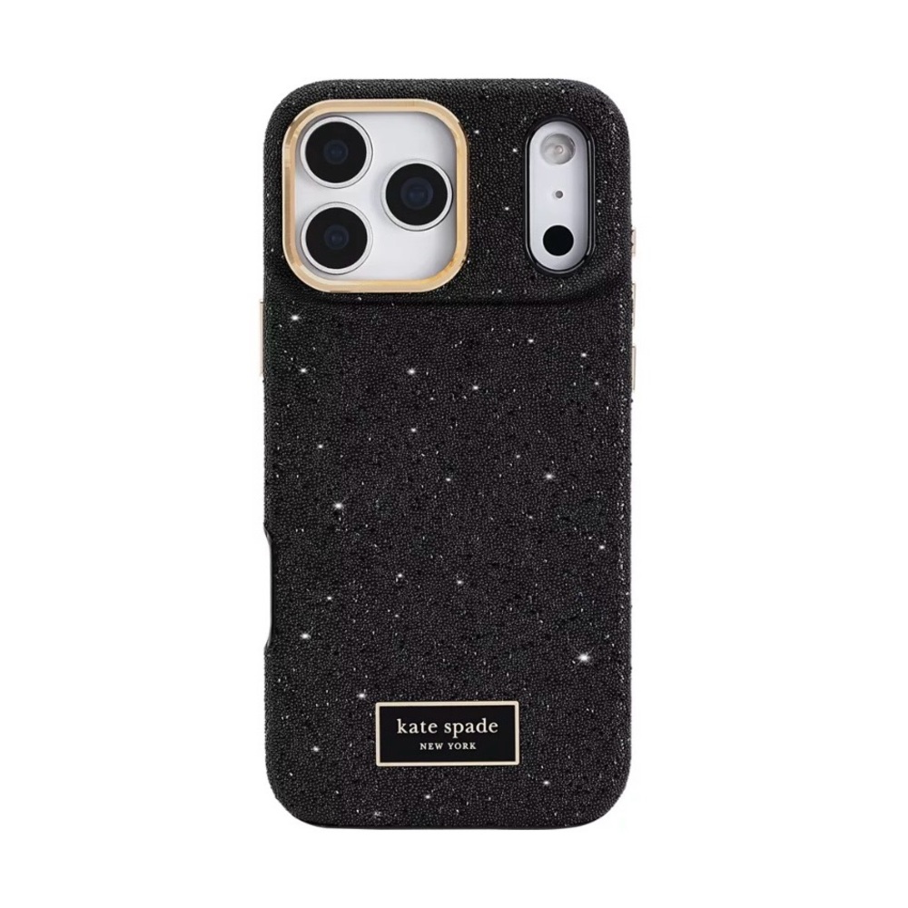 kate spade New York Black Glitter iPhone Case 17 pro max
